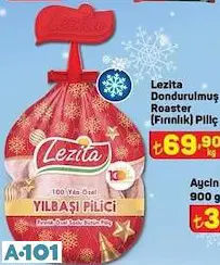 LEZİTA DONDURULMUŞ ROASTER (FIRINLIK) PİLİÇ YILBAŞI TAVUĞU